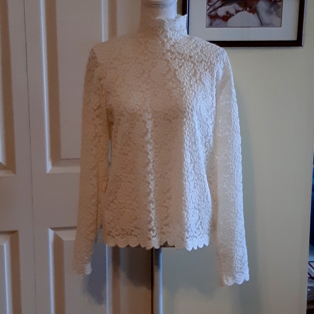 Coldwater creek lace turtle 🐢 neck NWT
